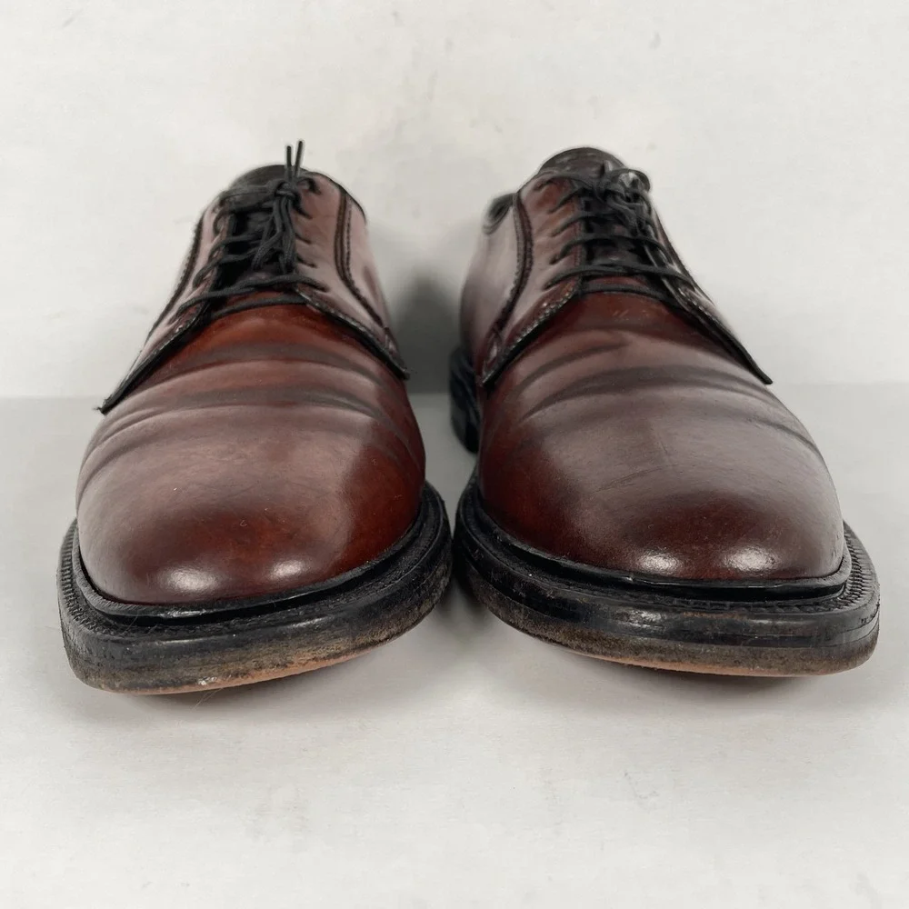 Hanover Derby Mens Size 9 B Brown Shell Cordovan Lace Up Plain Toe Dress Shoes